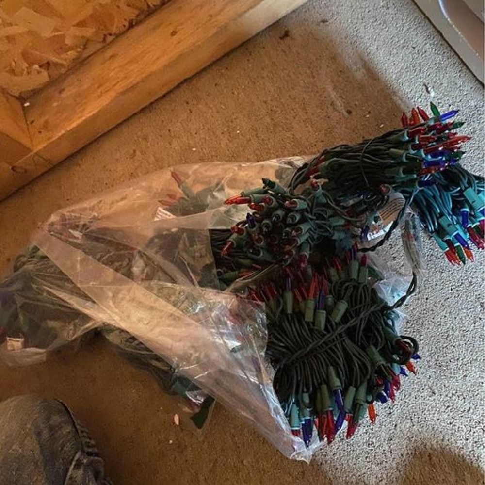 Multi Color Green Wire Christmas Lights (2pack)